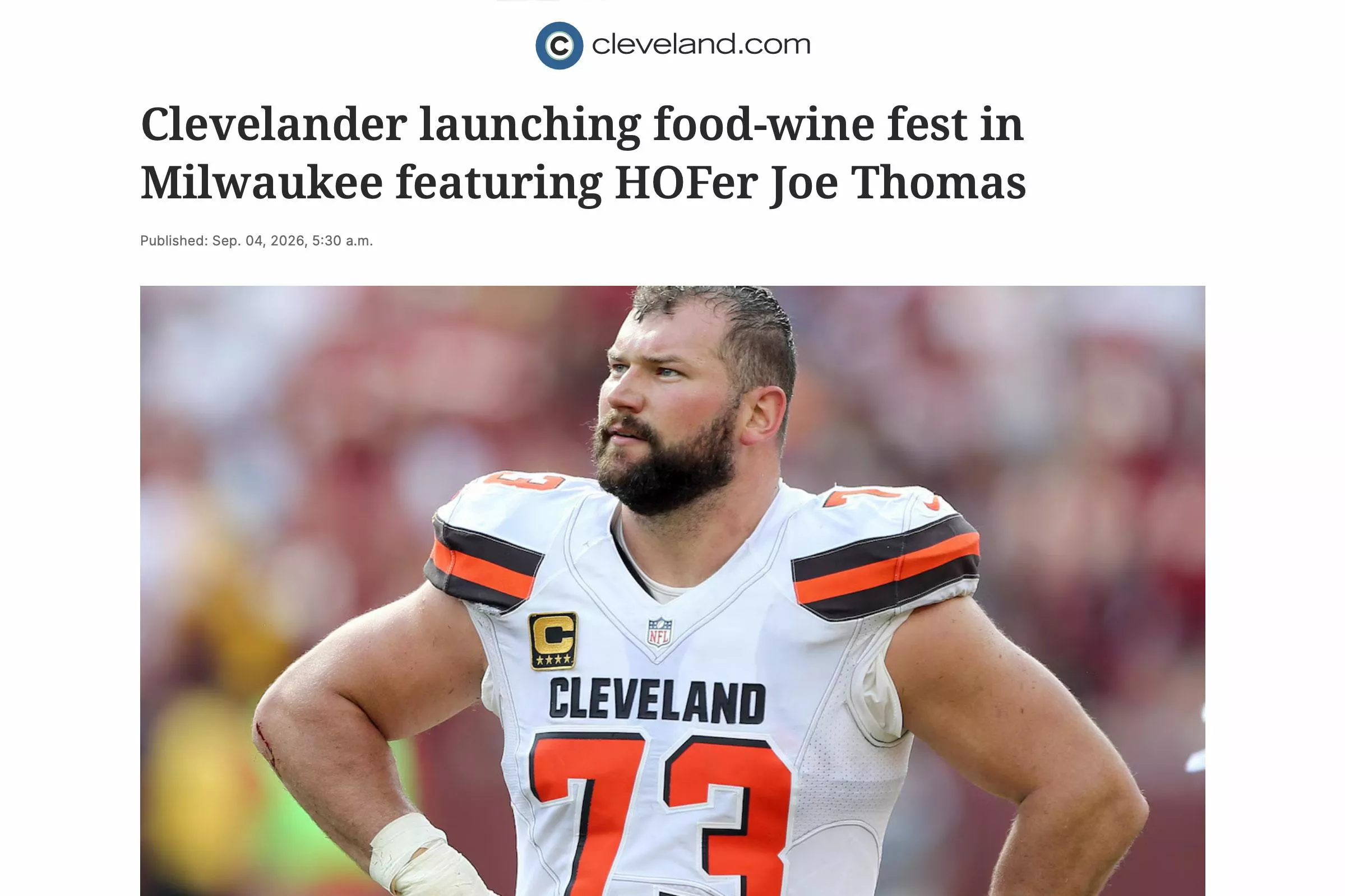 Freshwater Food & Wine Festival and Wes Shaver Featured by Cleveland.com