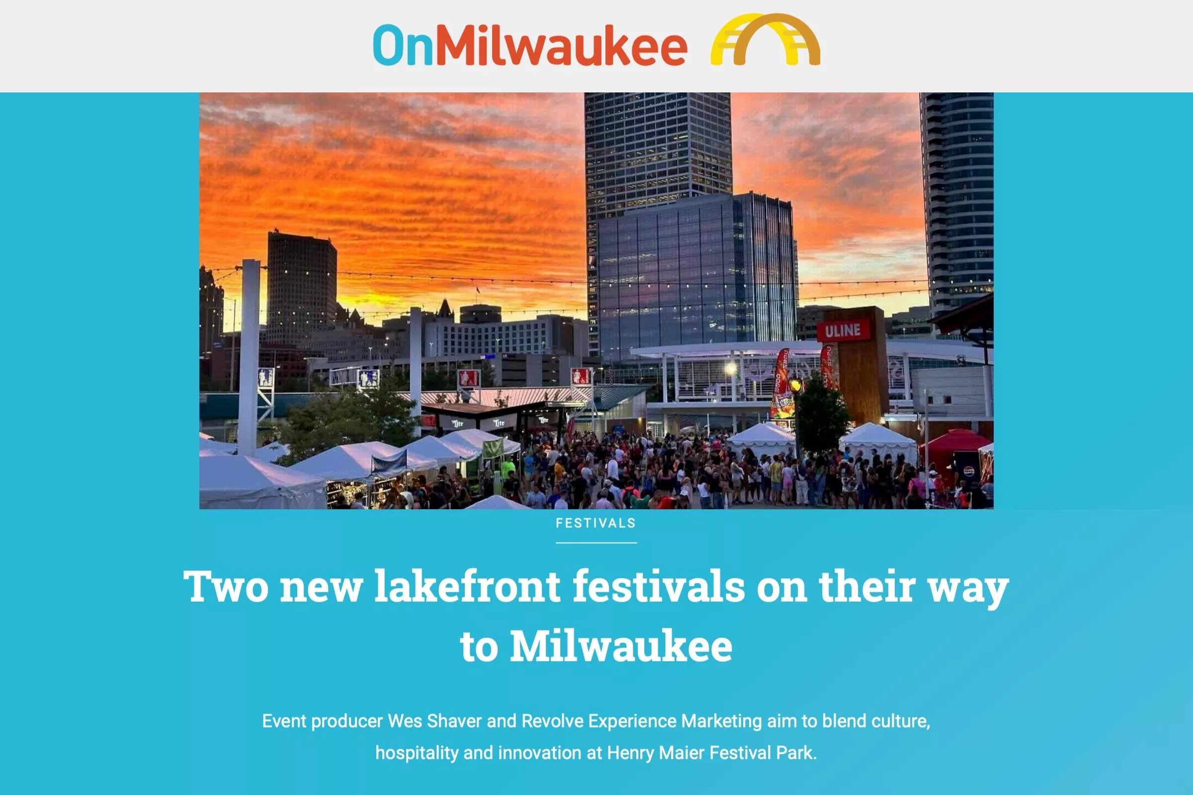Freshwater Food & Wine Festival Featured by OnMilwaukee